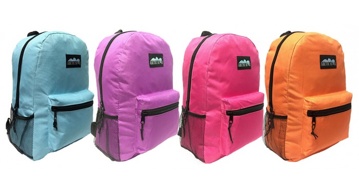 17 " ARCTIC STAR Backpacks In 4 Colors - Bulk Case Of 24 Bookbags