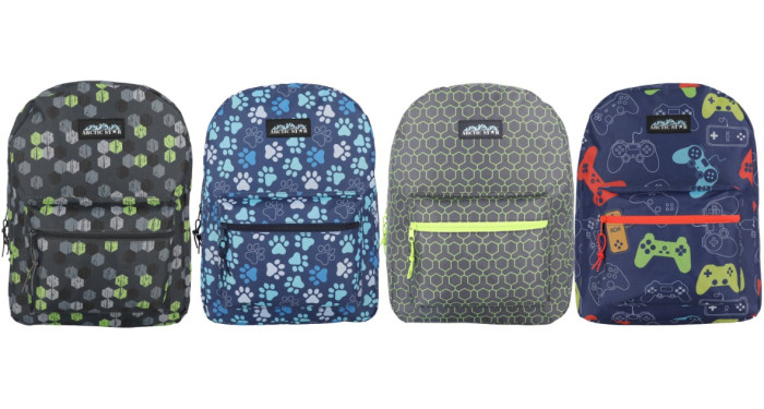 16" Arctic Star Assorted Print Backpacks