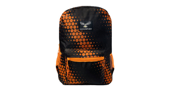 16" Orange Circles Designer Print - Case of 24 Backpacks