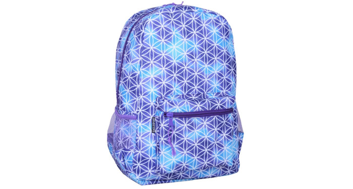 Purple/Blue Geo 18 Inch Premium Printed Backpacks