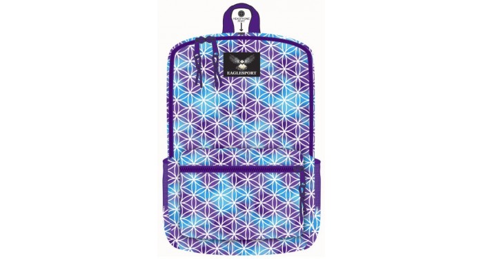 18 Inch Wholesale Printed Backpacks - Purple Geo