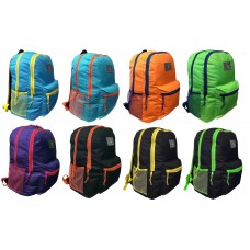 EAGLESPORT 18 Inch Wholesale Backpacks - 2 Tone 8 Colors 