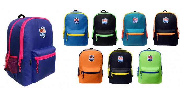 18" NFLA Backpacks in Bulk - Case of 24 Bookbags