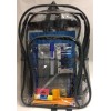 24 Bulk 17" PVC Clear Backpacks - Black