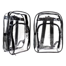 17" Clear Backpacks - Black Trim Only