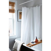 70" X 72" Victoria Classics Shower Curtain with metal hooks