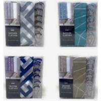 70" X 72" Printed PEVA Shower Curtain with metal hooks