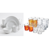 Gibson 32 Piece Dinnerware and Glassware Combo Set