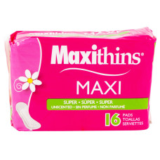Maxithins Maxi Super Pads 16 ct. 