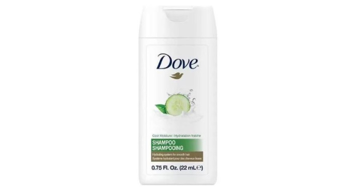 Dove Cucumber Shampoo 0.75 oz. Dove Cucumber Shampoo 0.75 oz.