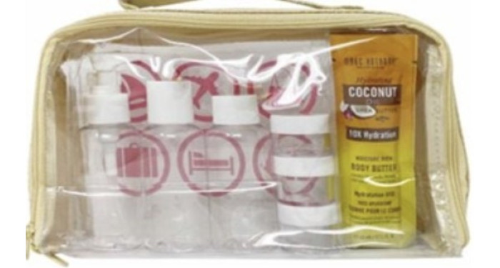 9.5" Clear Cosmetic Bag with Beige Sides – Wholesale Case Pack of 200 9.5" Clear Cosmetic Bag with Beige Sides – Wholesale Case Pack of 200