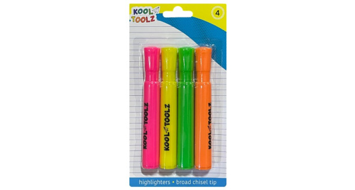 KOOL TOOLZ Highlighters 4ct. 