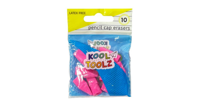 KOOL TOOLZ Pencil Cap Erasers 10ct.