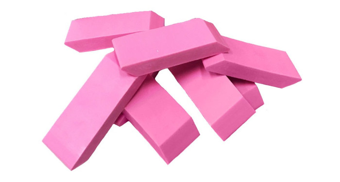 Bulk Pink Wedge Erasers 