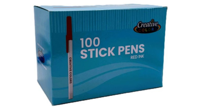 Bulk Stick Pens – Red Ink 