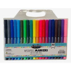 Fine Tip Washable Markers 20‑Count – Bulk Case Pack 48