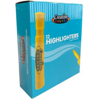 Creative Colors Bulk Yellow Highlighters – Slanted Chisel Tip – Case Pack 144
