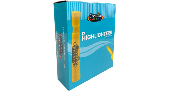 Creative Colors Bulk Yellow Highlighters – Slanted Chisel Tip – Case Pack 144 Creative Colors Bulk Yellow Highlighters – Slanted Chisel Tip – Case Pack 144
