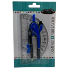 Creative Colors Compass & Protractor Set – Case Pack 48