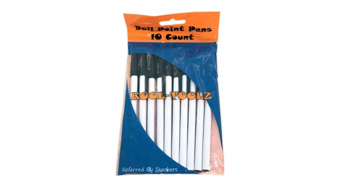 Medium Point Stick Pens Black 10ct.