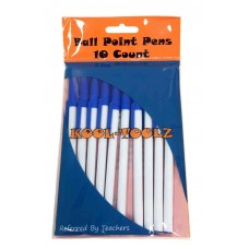 Medium Point Stick Pens Blue 10ct.