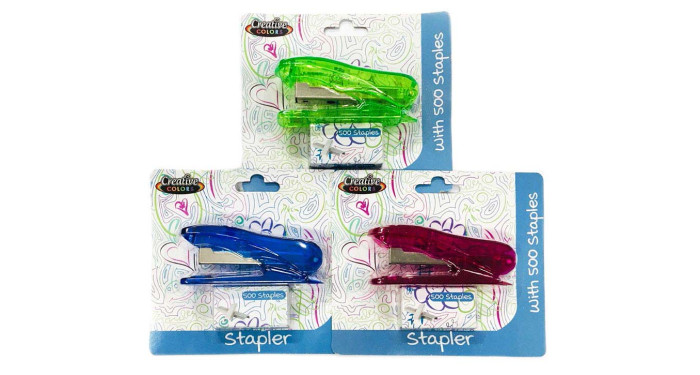 Portable Stapler with 500 Staples – Case Pack 24 Portable Stapler with 500 Staples – Case Pack 24