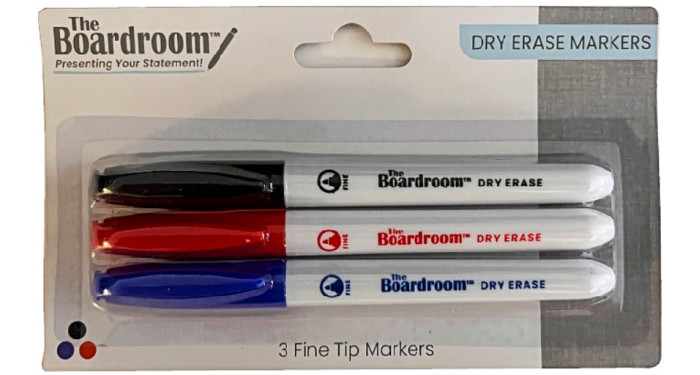 Fine Tip Dry Erase Markers 3ct.