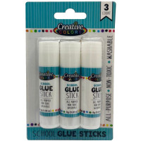 CREATIVE COLORS 3 Pack Glue Sticks 