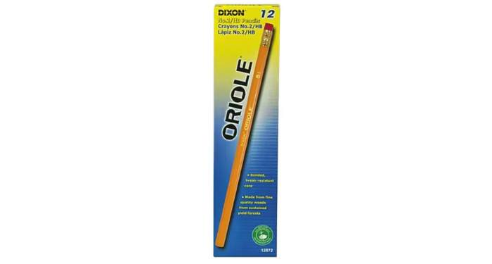 Dixon Oriole Soft No. 2 Pencils – 12 Count