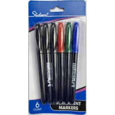 Studioart 6 Pack Permanent Markers - Bullet Tip Studioart 6 Pack Permanent Markers - Bullet Tip