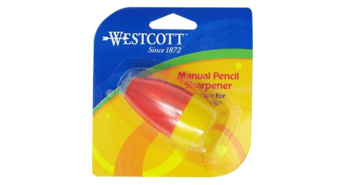 Westcott Manual Pencil Sharpener – Red/Yellow Westcott Manual Pencil Sharpener – Red/Yellow