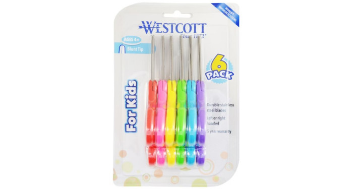 Westcott For Kids Scissors – Blunt Tip – 6 Pack