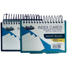 3"x 5" Perforated Index Cards with Poly Cover & Dividers