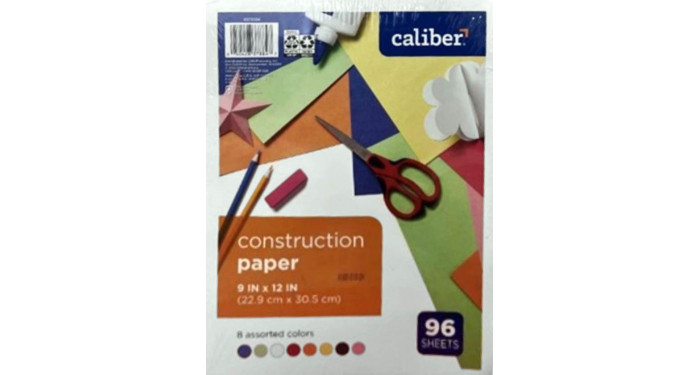 Caliber Construction Paper - 96 Sheets