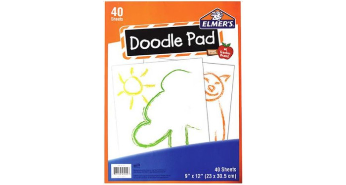 Elmer’s Doodle Pad – 40 Sheets, 9" x 12" – Bulk Case Pack 20