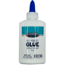 CREATIVE COLORS White School Glue 4 oz Bottle