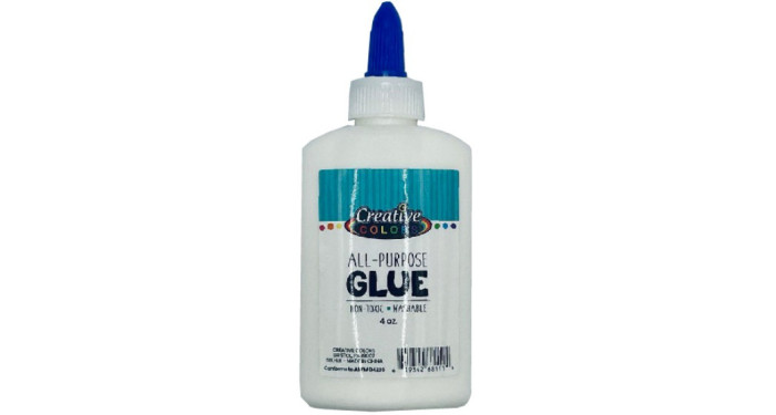 CREATIVE COLORS White School Glue 4 oz Bottle