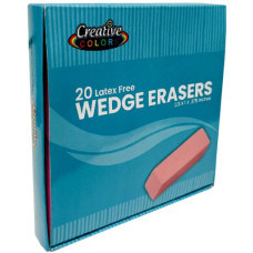 Pink Wedge Erasers 