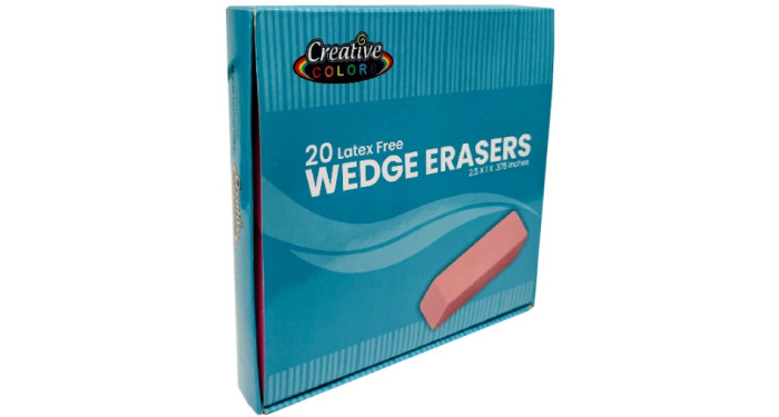 Pink Wedge Erasers 