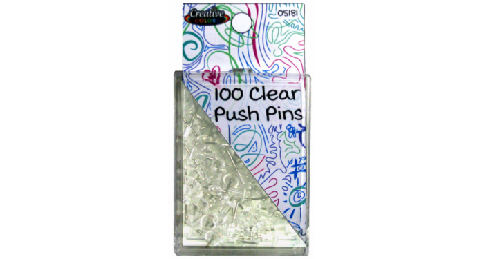 Clear Push Pins 100 ct.