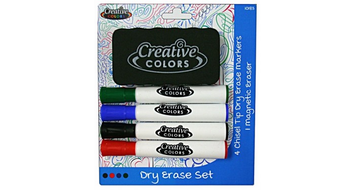 Creative Colors Dry Erase Marker Set w/ Eraser