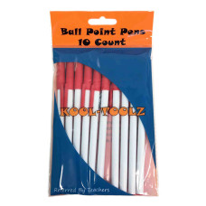 Medium Point Stick Pens 10ct. Red