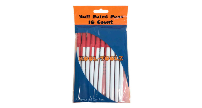 Medium Point Stick Pens 10ct. Red