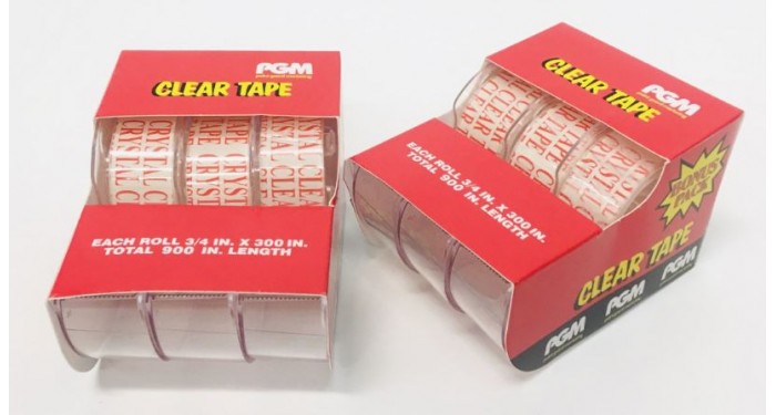 PGM Super Clear Tape Dispenser - 3-Pack