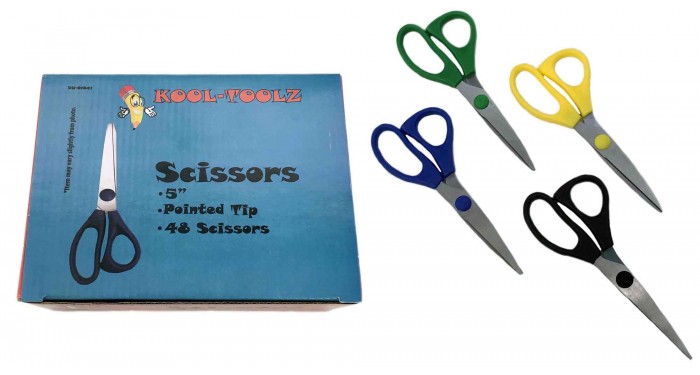 5" Pointed Scissors - Bulk Case of 288 Scissors  