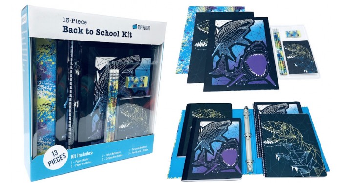 Sharks & Dinosasurs 13 Pc. School Supply Kit 