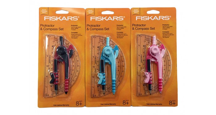 FISKARS Compass & Protractor Set