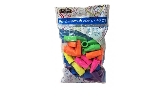 Creative Colors Cap Erasers 40ct.