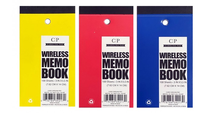 3"x 5.5" Wireless Memo Pads 