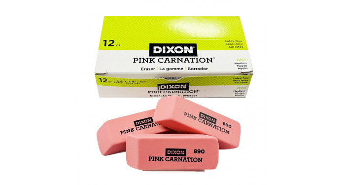 Dixon Pink Carnation Wedge Erasers